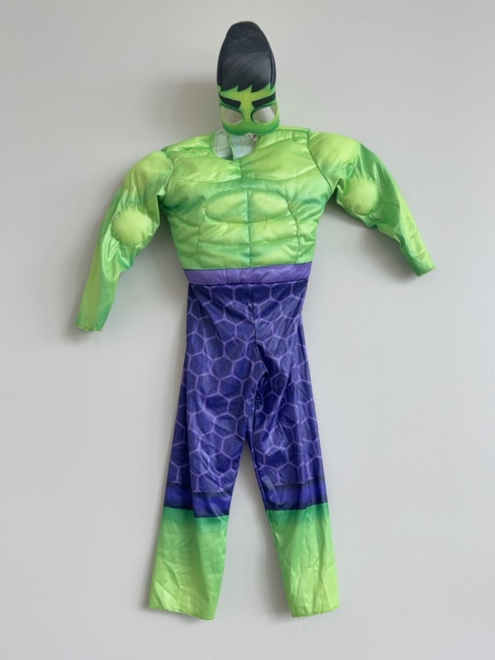 Marvel Spidey & His Amazing Friends Hulk Muscle Costume Kids 4-6  Superhero Mask